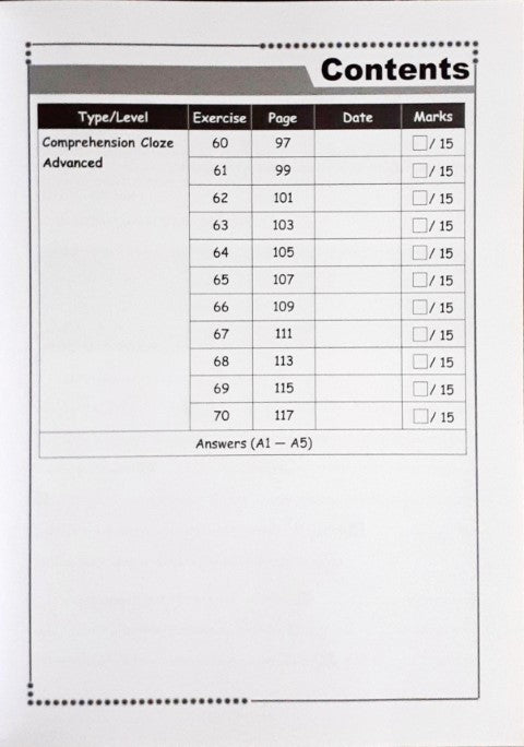 SAP Conquer Cloze For Primary Level WorkBook 5