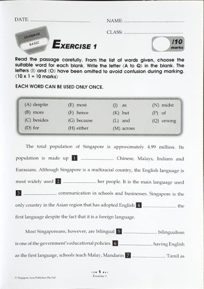 SAP Conquer Cloze For Primary Level WorkBook 5