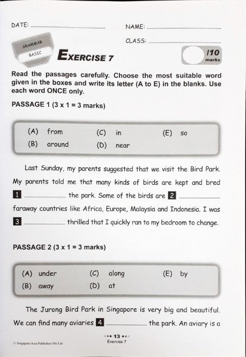 SAP Conquer Cloze For Primary Level Workbook 2