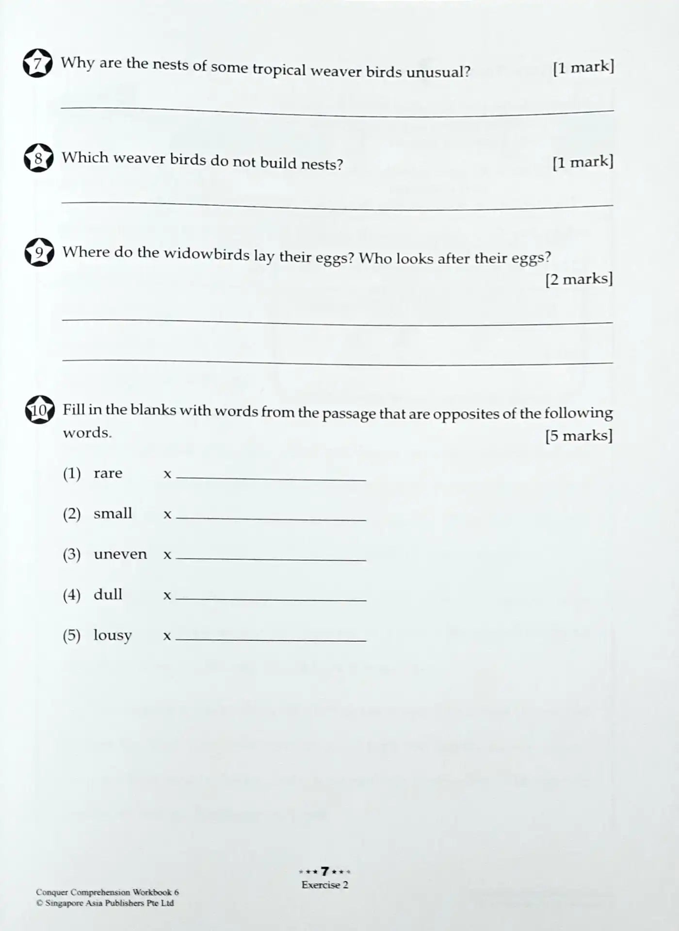 SAP Conquer Comprehension Workbook 6