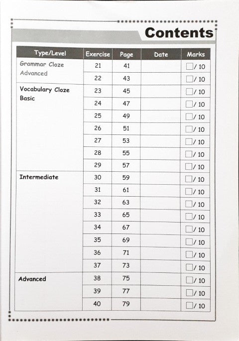 SAP Conquer Cloze For Primary Level Workbook 1