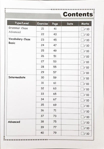 SAP Conquer Cloze For Primary Level Workbook 1