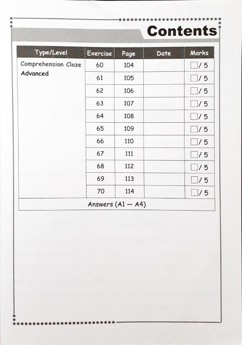 SAP Conquer Cloze For Primary Level Workbook 1