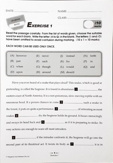 SAP Conquer Cloze For Primary Level Workbook 6