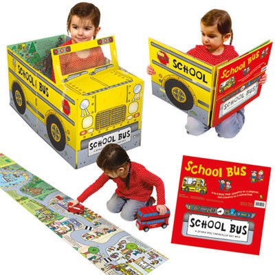 Convertible School Bus Converts To A Playmat And Bus