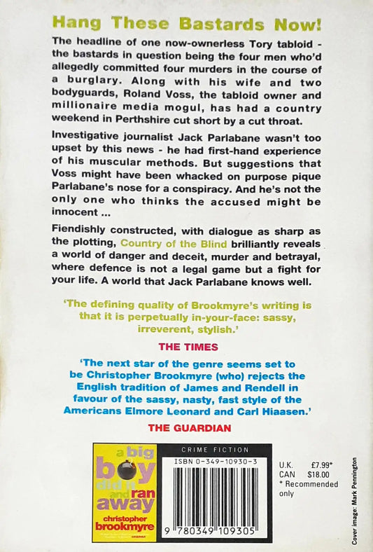 Jack Parlabane #2 : Country Of The Blind (P)