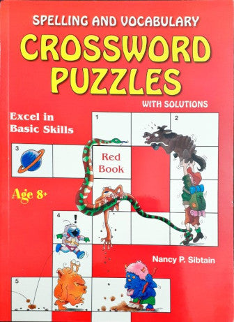 Spelling and Vocabulary Crossword Puzzles With Solutions (Red)