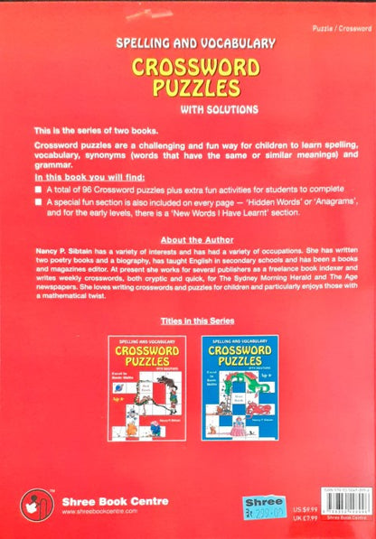 Spelling and Vocabulary Crossword Puzzles With Solutions (Red)