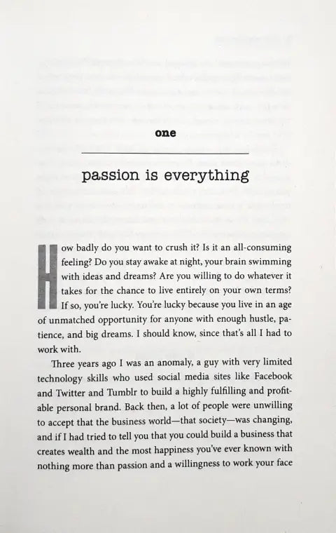 Crush It : Why Now Is The Time To Cash In On Your Passion