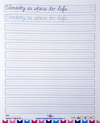 Handwriting Practice Cursive Writing 4