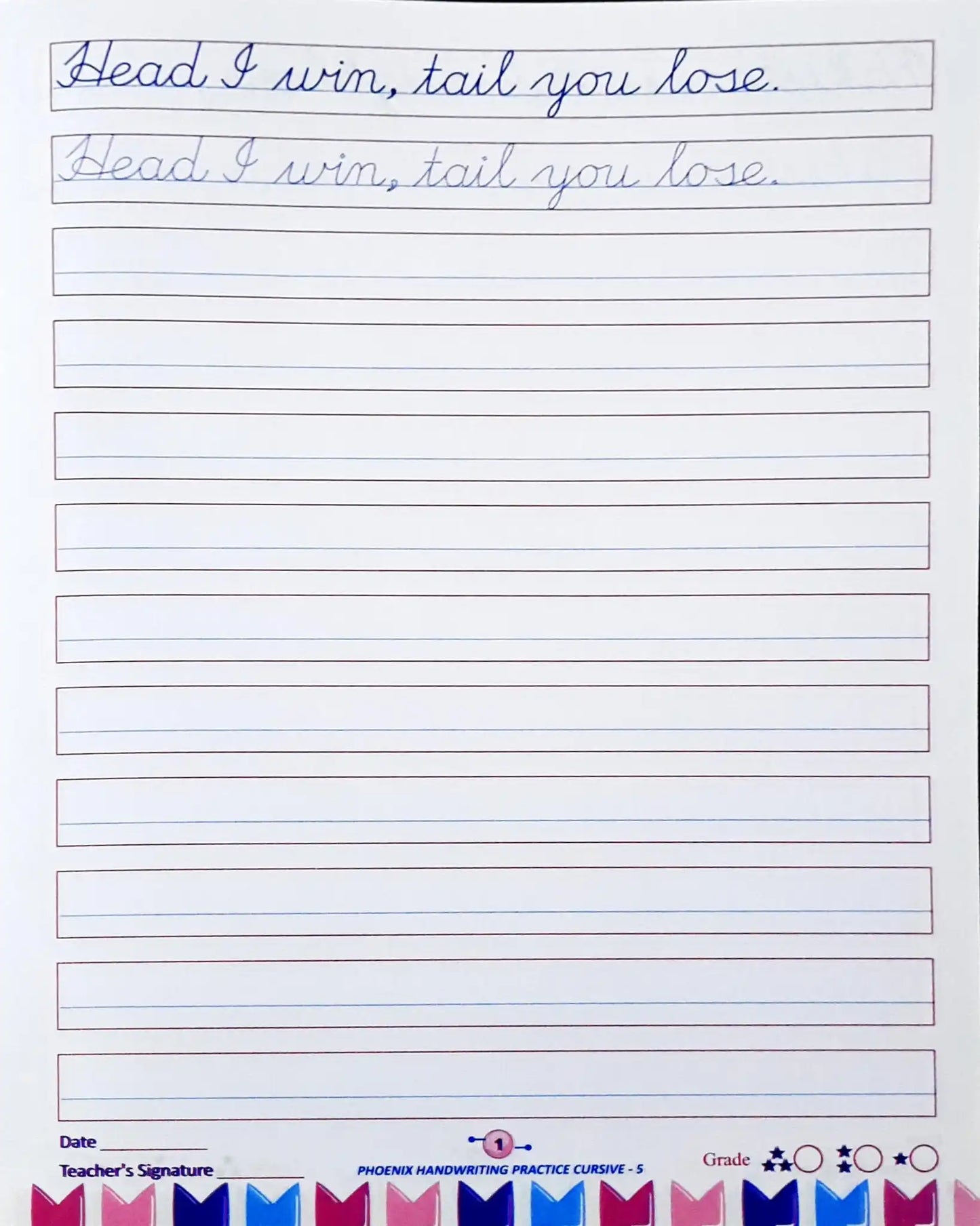 Handwriting Practice Cursive Writing 5