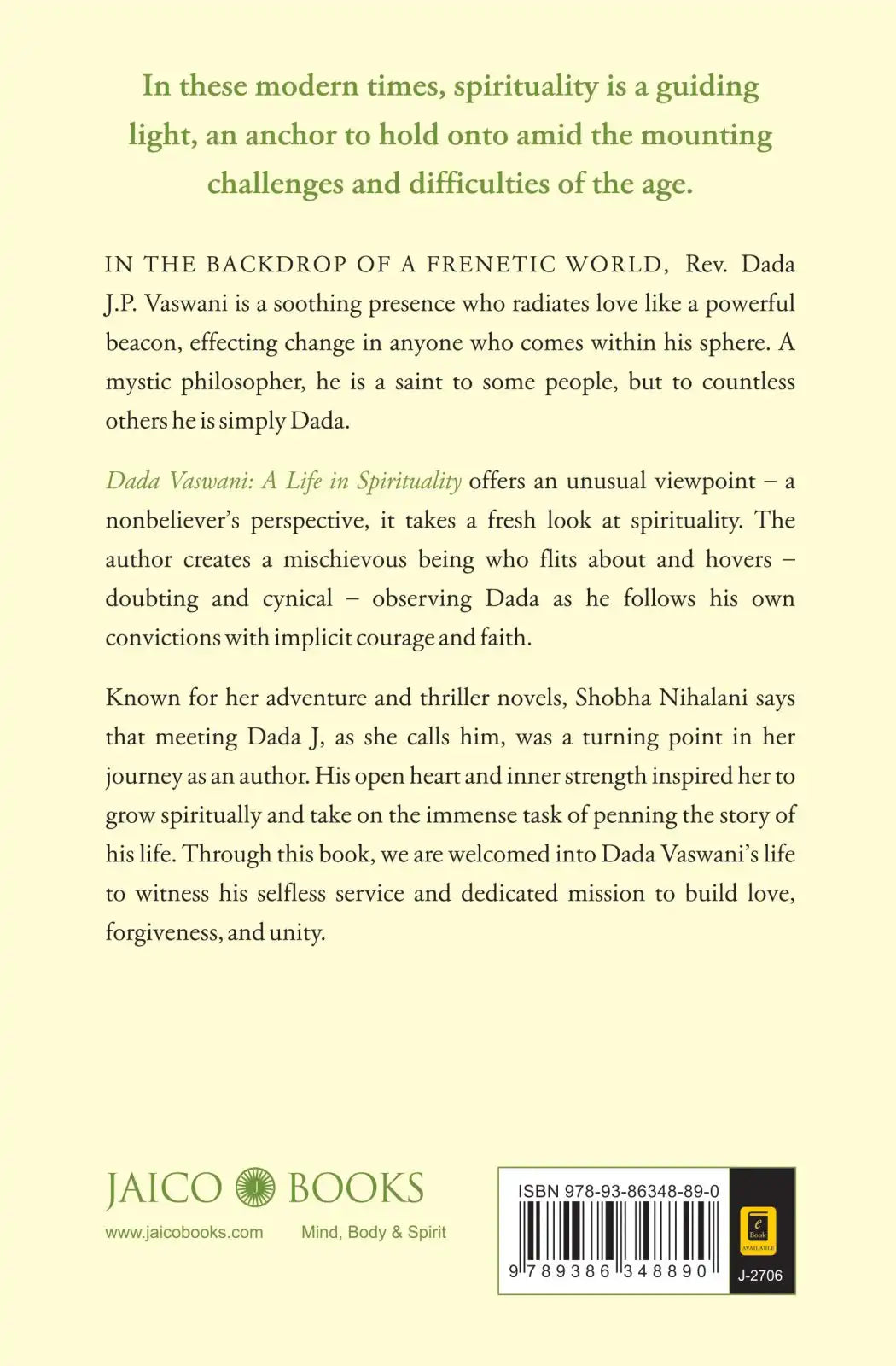 Dada Vaswani : A Life In Spirituality