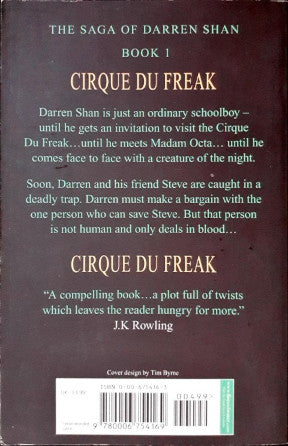 The Saga Of Darren Shan Cirque Du Freak A Living Nightmare