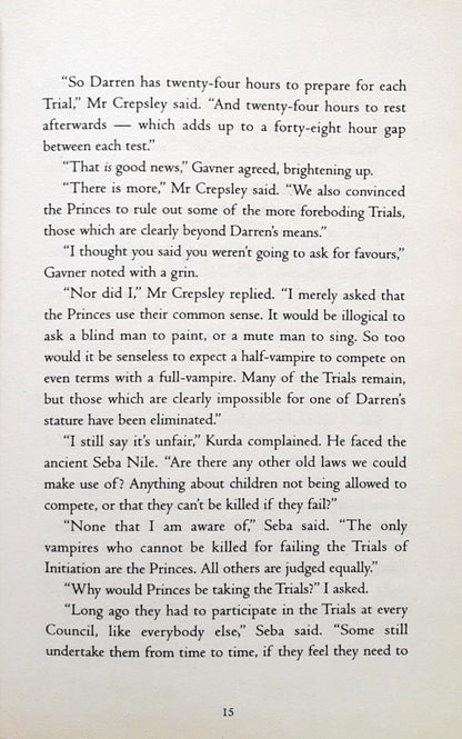 The Saga Of Darren Shan 5 Trials of Death The Bloodletting Begins