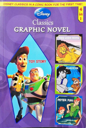 Disney Classics Graphic Novel 4 in 1 Toy Story The Lion King Aladdin And Peter Pan