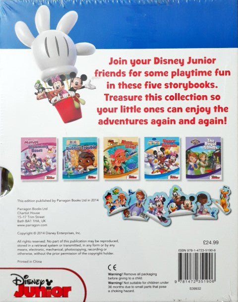 Disney Junior Playtime Stories Box Set of 5 Book Plus Stickers