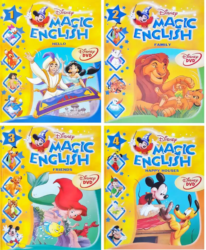 Disney Magic English #1 to #4 : Set of 4 Books with interactive DVDs ...