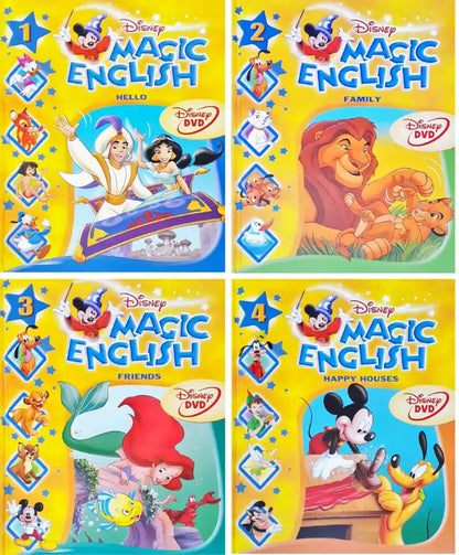 Disney Magic English #1 to #4 : Set of 4 Books with interactive DVDs ...