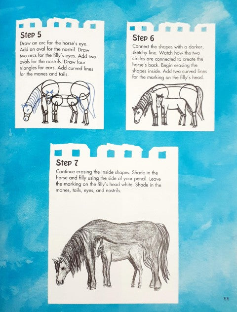 Drawing and Learning About Horses Using Shapes And Lines