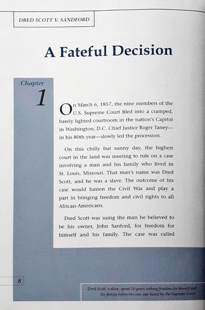 Dred Scott v Sandford A Slave's Case for Freedom and Citizenship Snapshots in History