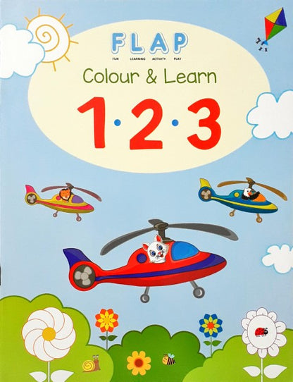 Flap Colour And Learn 123 With Stickers