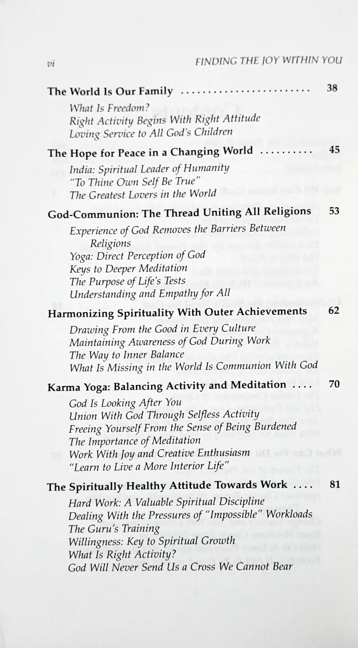 Finding the Joy within You