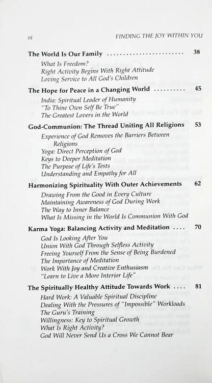 Finding the Joy within You