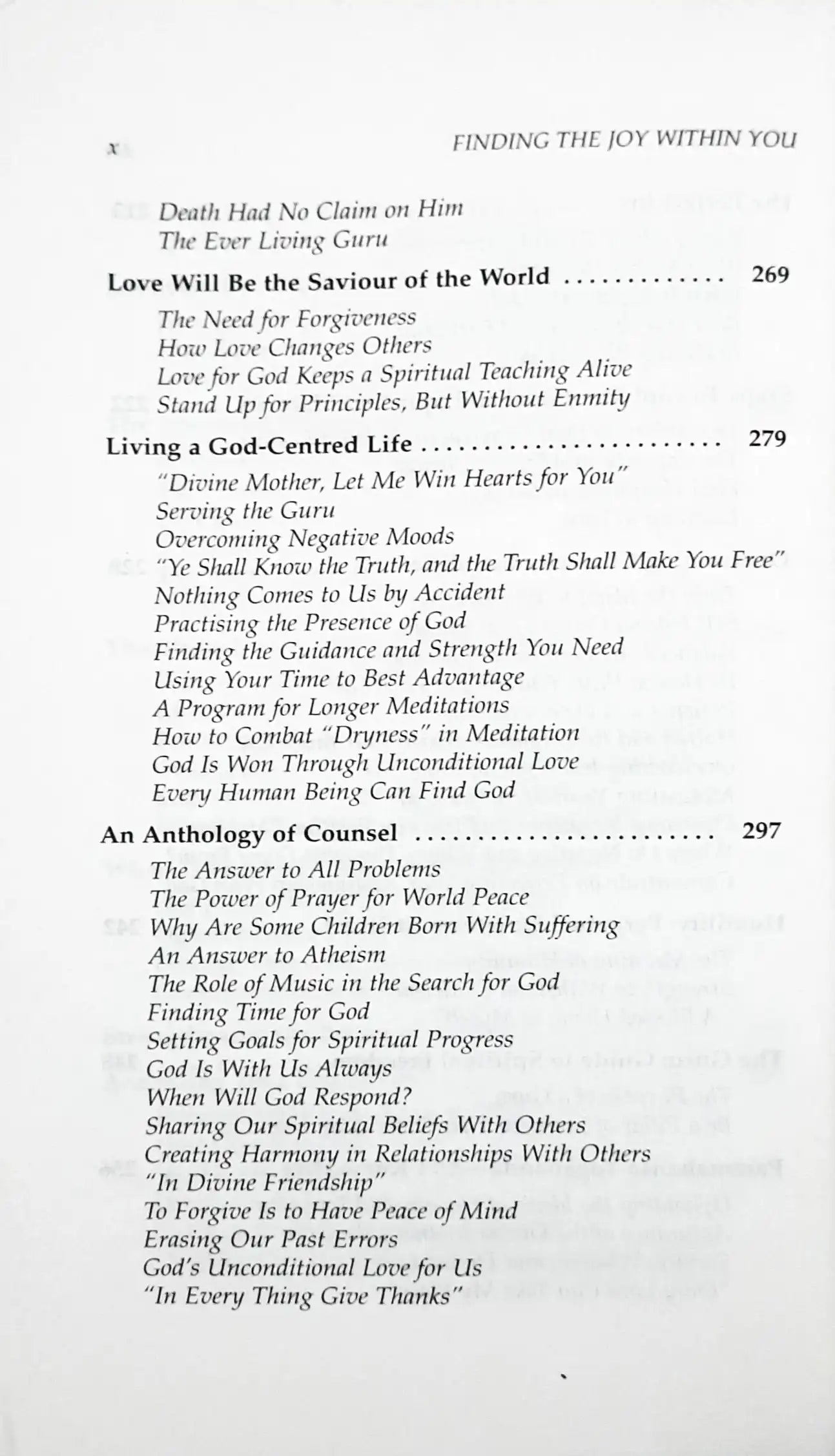 Finding the Joy within You