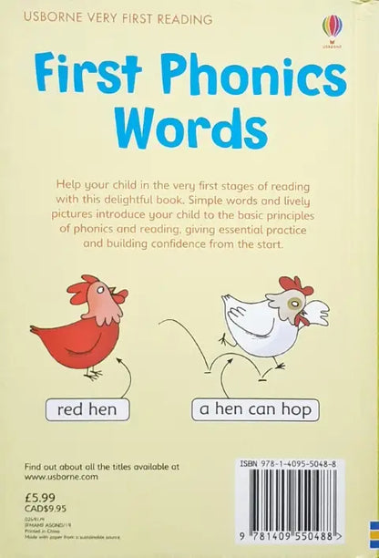 Usborne Very First Reading First Phonics Words (HC)