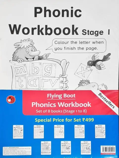 Flying Boot Phonics Workbook Stage 1 to 8 (Set of 8 Books)