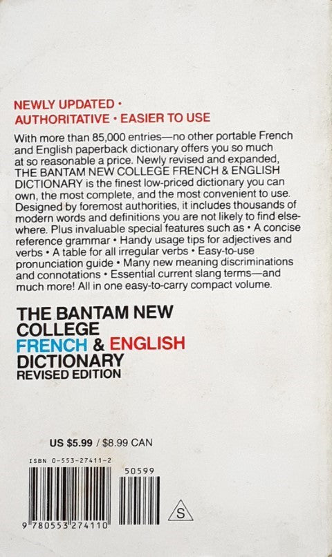 The Bantam New College French And English Dictionary