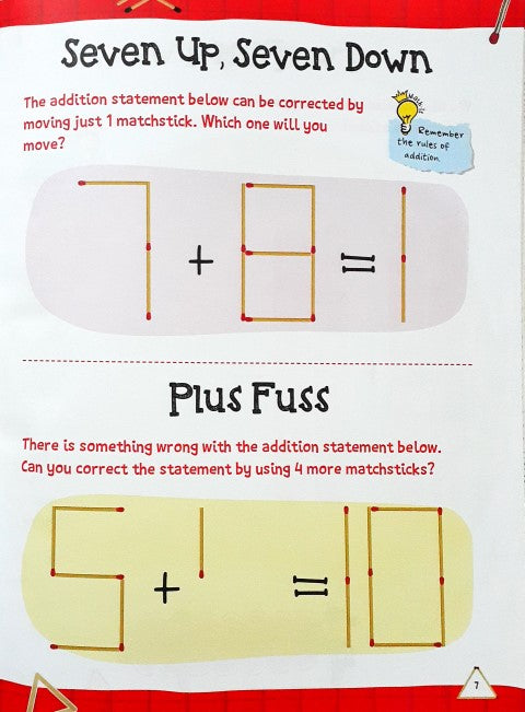 Sticks Arranged Like Math Problem Fun With Maths Math A Stick (P) – Books and You