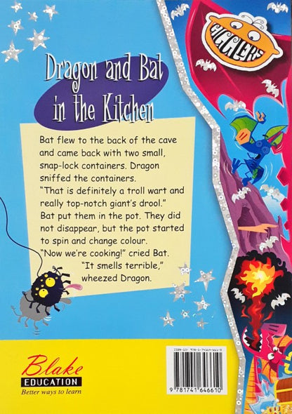 Gigglers Blue Dragon and Bat in the Kitchen