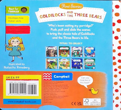 First Stories : Goldilocks and the Three Bears - Push, Pull and Slide Book