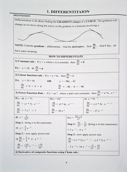 AS Level Pure Mathematics 1 : Practice Workbook Part One, Two and Three | Grade 11
