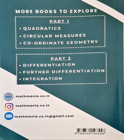 AS Level Pure Mathematics 1 : Practice Workbook Part One, Two and Three | Grade 11