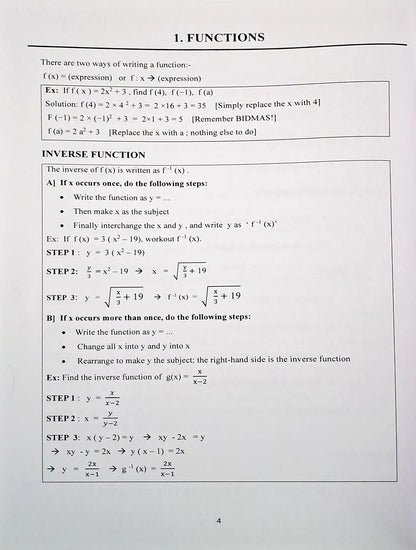 AS Level Pure Mathematics 1 : Practice Workbook Part Two | Grade 11