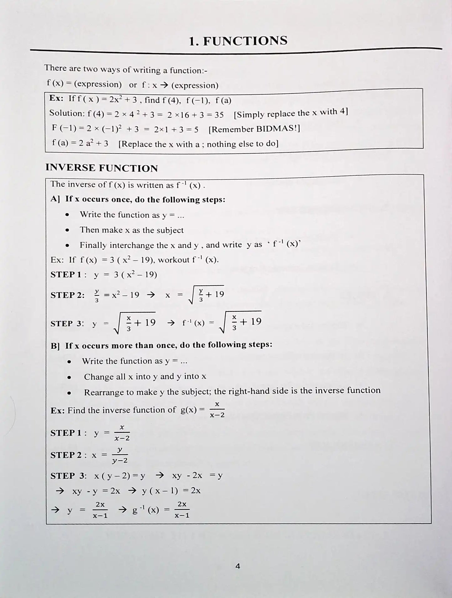AS Level Pure Mathematics 1 : Practice Workbook Part One, Two and Three | Grade 11
