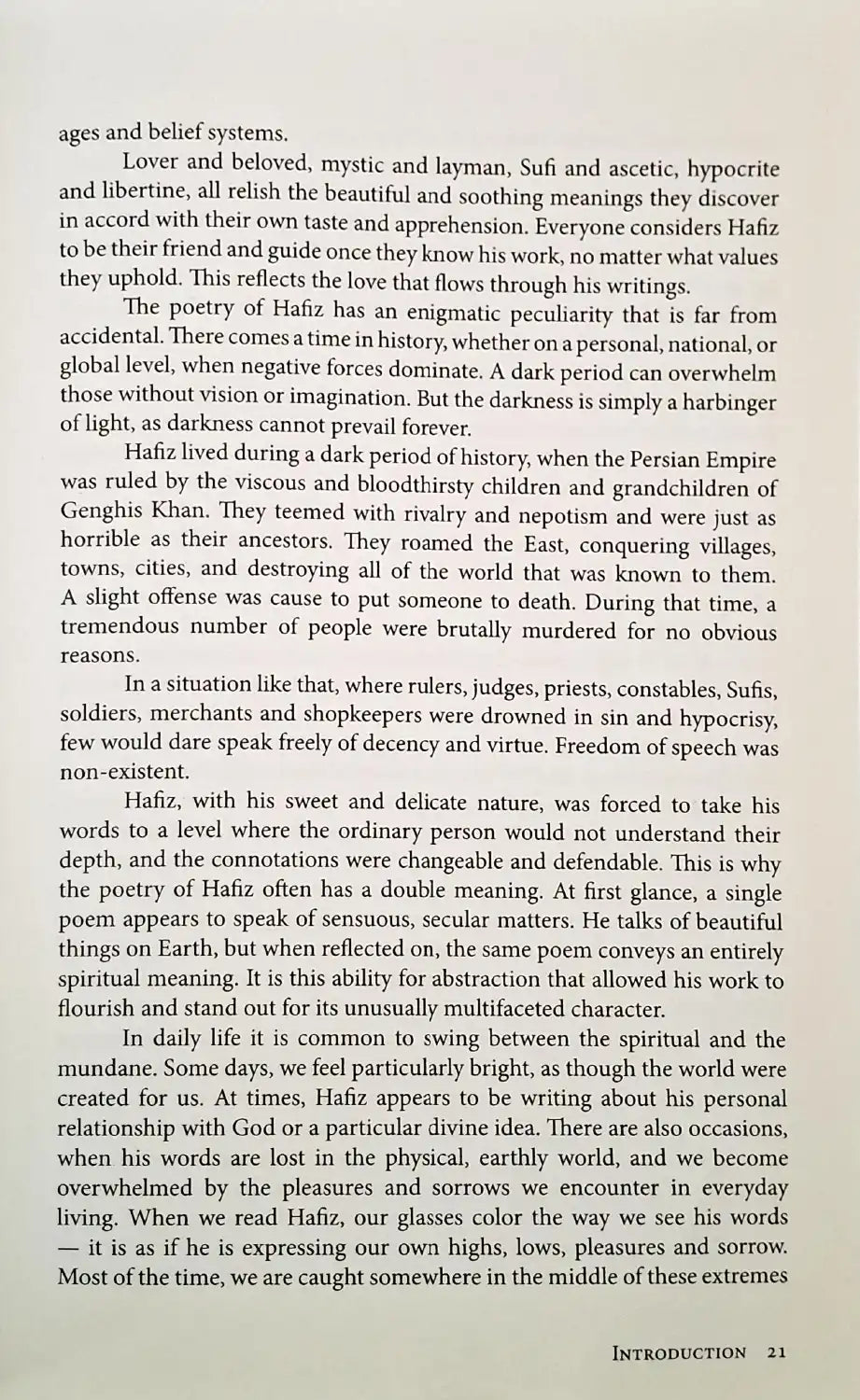 Hafiz : Wisdom of Madness