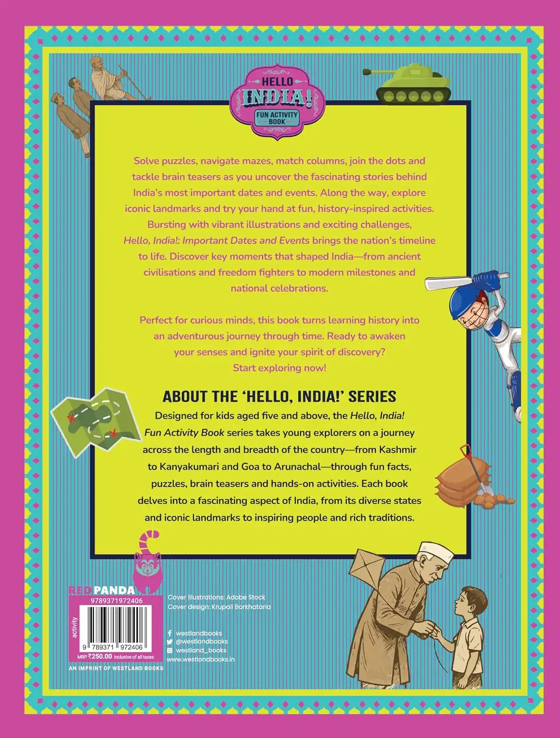 Hello India! Fun India Activity Book : Important Dates And Events