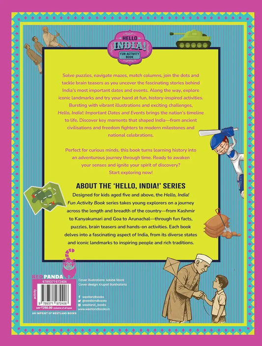 Hello India! Fun India Activity Book : Important Dates And Events