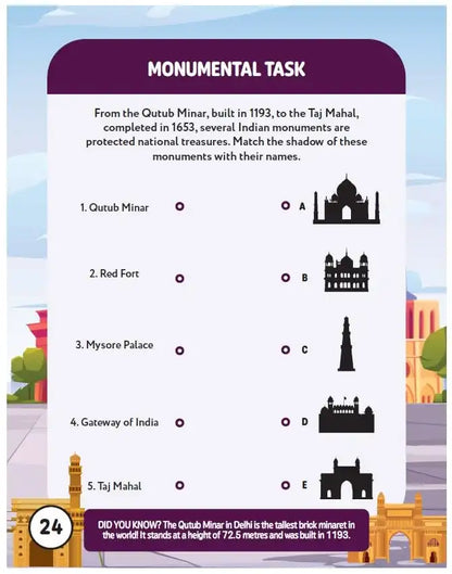 Hello India! Fun India Activity Book : Important Dates And Events
