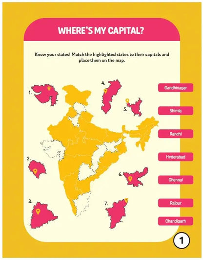 Hello India! Fun India Activity Book : States And Union Territories