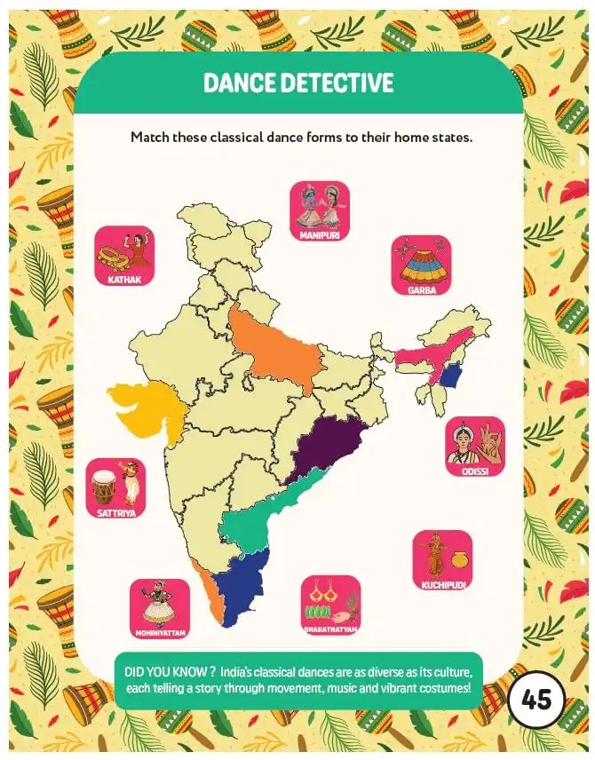 Hello India! Fun India Activity Book : States And Union Territories