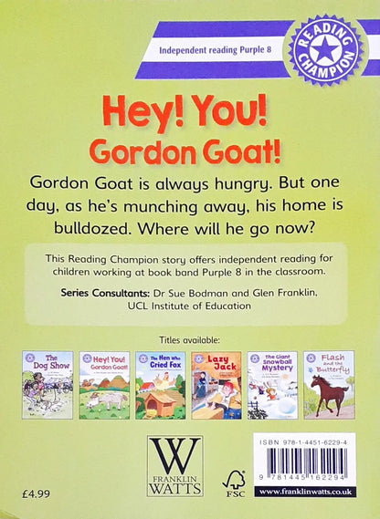 Reading Champion Hey! You! Gordon Goat!