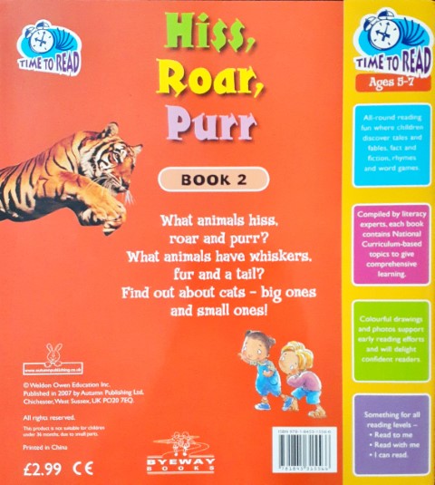 Time To Read Hiss Roar Purr Book 2