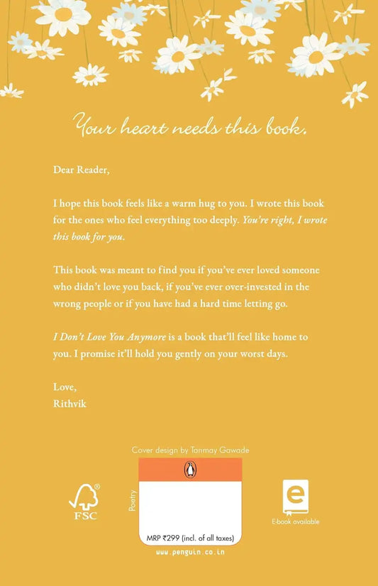I Don’t Love You Anymore | Special Hardcover Edition