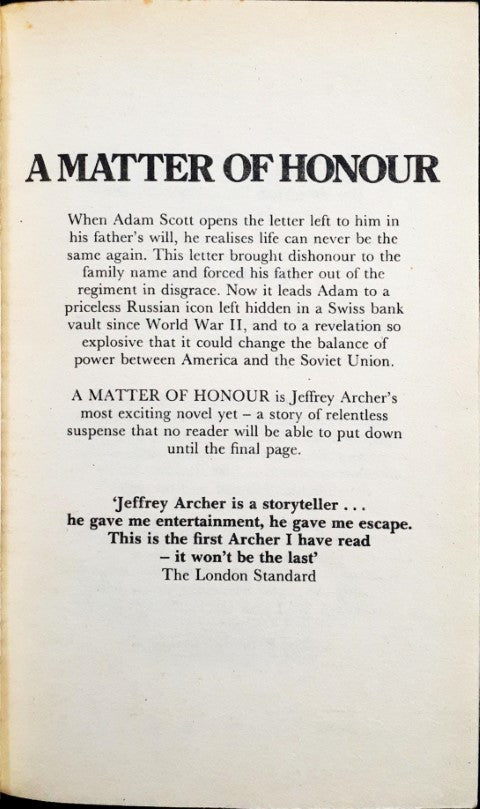 A Matter of Honour