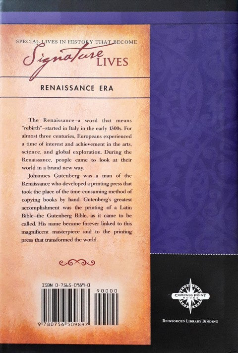 Johannes Gutenberg Inventor of the Printing Press Signature Lives