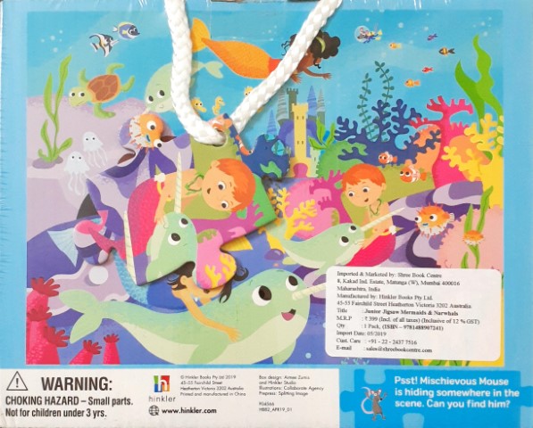 Junior Jigsaw Puzzle Mermaids & Narwhals 45 Pieces